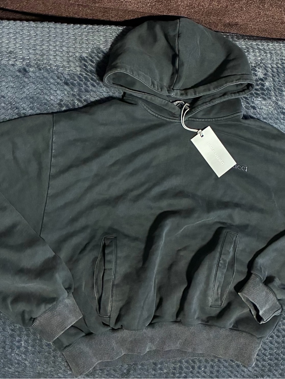 Charcoal Hooded Pullover Sweatshirt